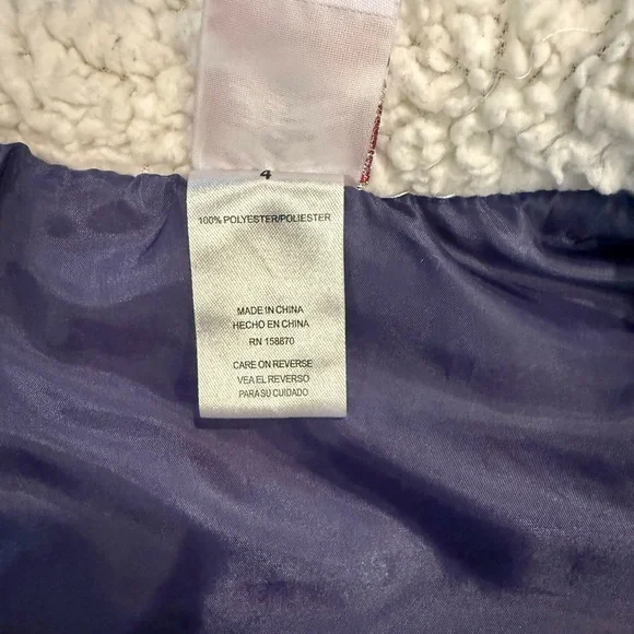 Kids' Blue and Tan Puffer Vest - Picture 6 of 6